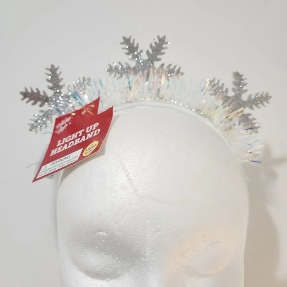 Headband Luminous Headband Christmas Tree Hair Ornaments With Lights Antlers Gli